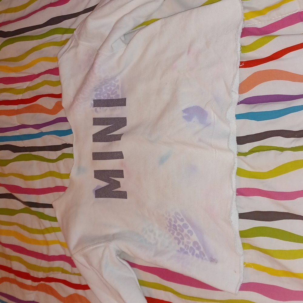 White cheetah print tidie sweater
